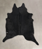 Solid Black XX-Large Brazilian Cowhide Rug 8'0