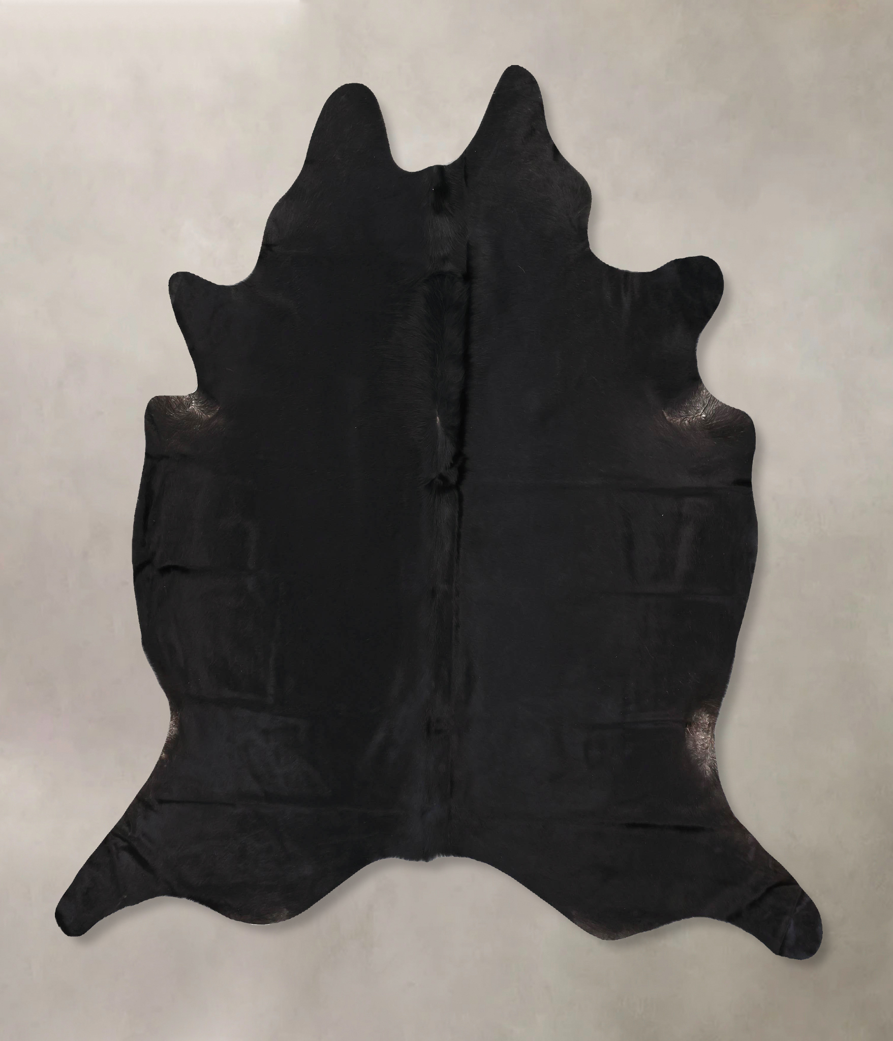 Solid Black Cowhide Rug #B14081