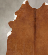 Brown and White Regular X-Large Brazilian Cowhide Rug 7'8"H x 6'3"W #B14082 by Hudson Hides