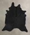Solid Black XX-Large Brazilian Cowhide Rug 8'2