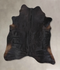 Solid Black X-Large Brazilian Cowhide Rug 7'4