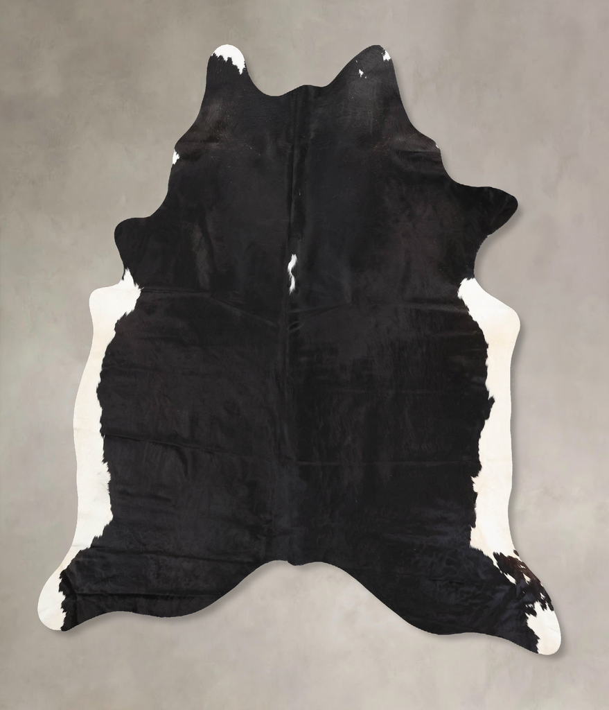 Black and White X-Large Brazilian Cowhide Rug 7'7"H x 6'5"W #B14093 by Hudson Hides