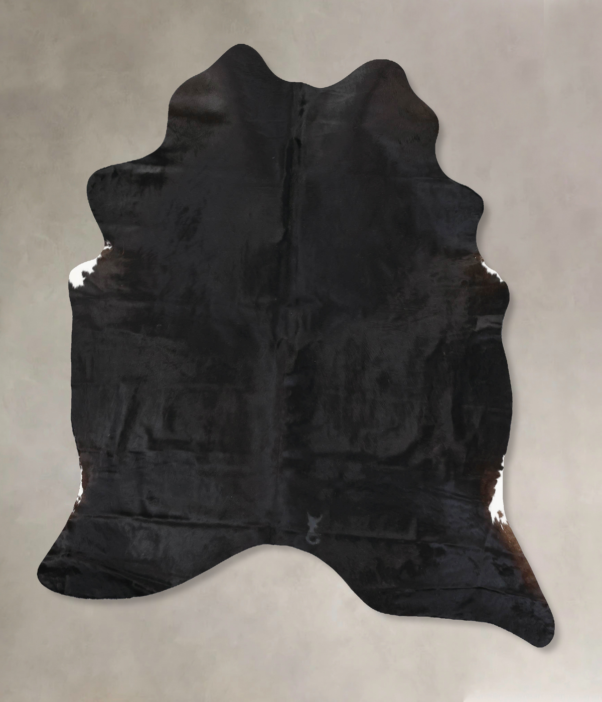 Solid Black Cowhide Rug #B14094