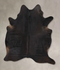 Solid Black X-Large Brazilian Cowhide Rug 7'6