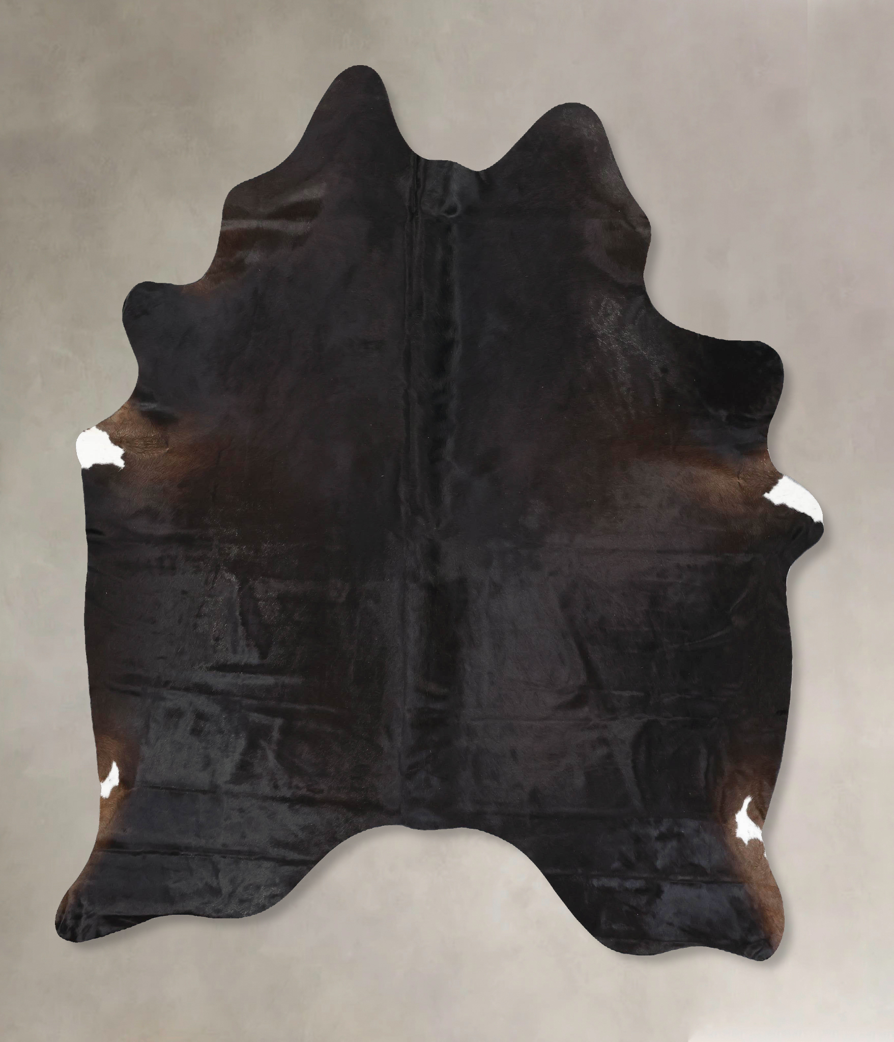 Solid Black Cowhide Rug #B14096