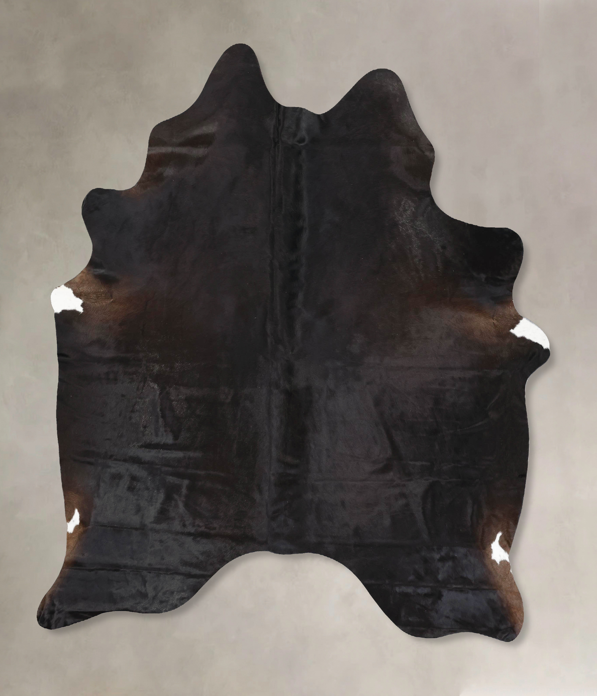 Solid Black Cowhide Rug #B14096
