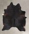 Solid Black X-Large Brazilian Cowhide Rug 7'5