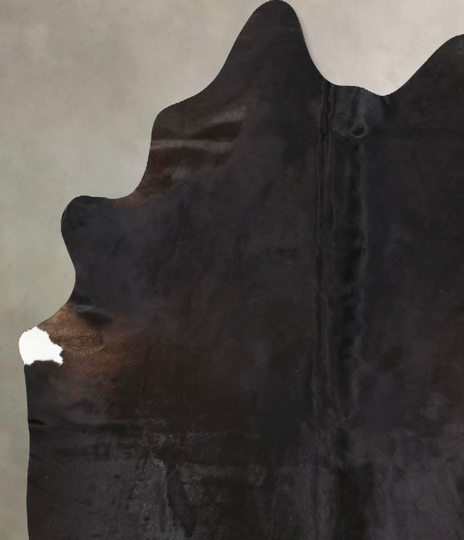 Solid Black Cowhide Rug #B14096