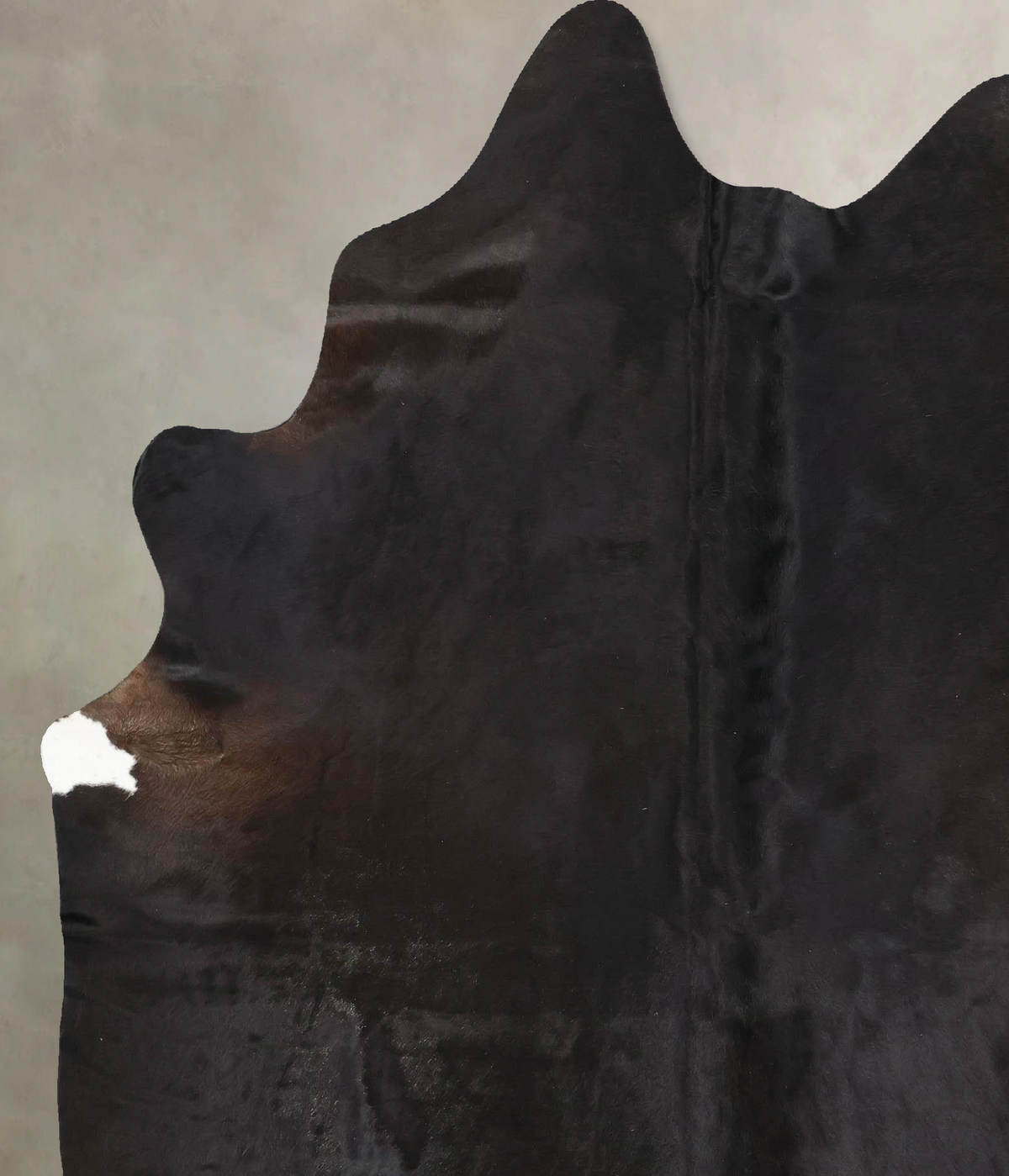 Solid Black Cowhide Rug #B14096