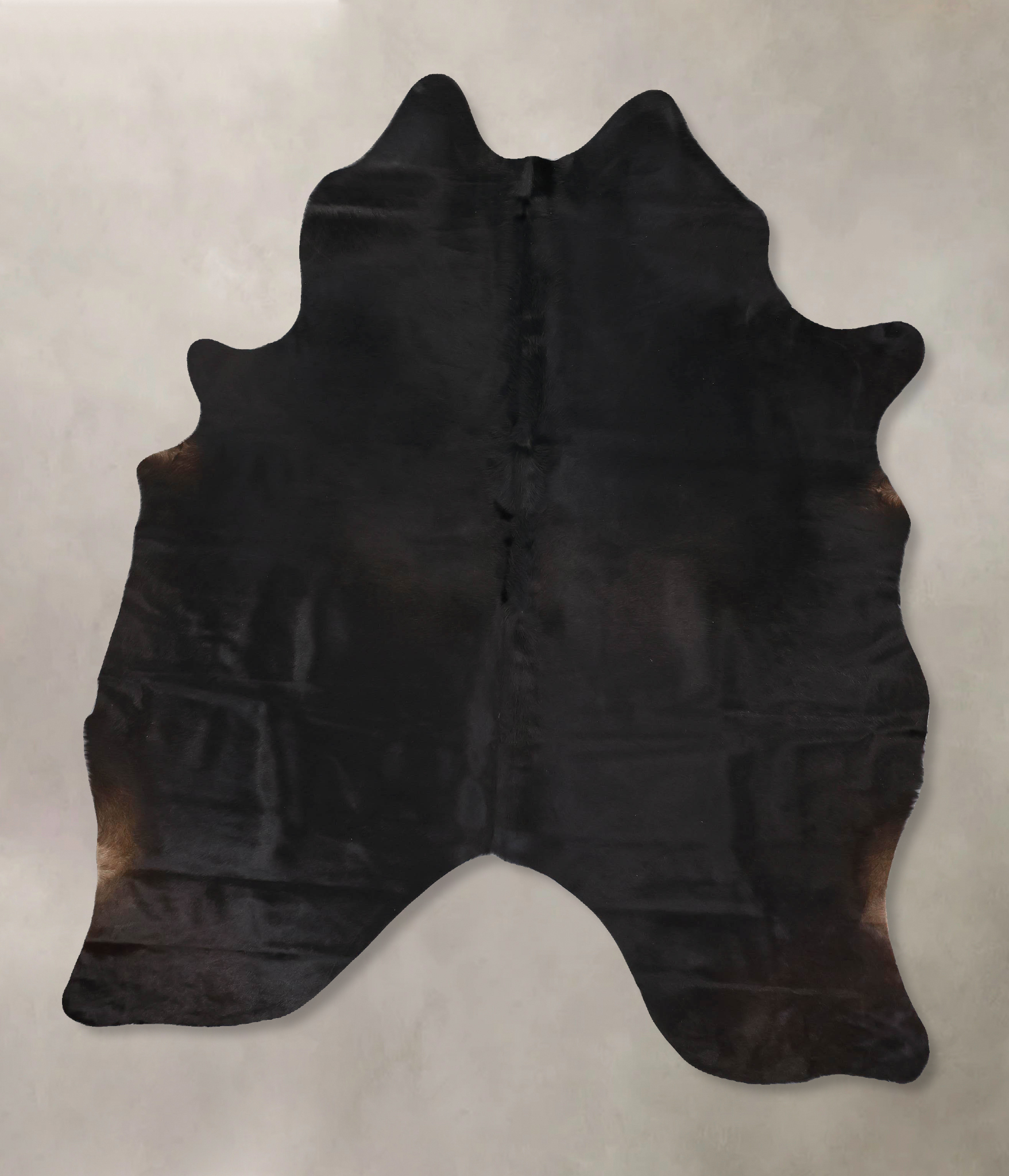 Solid Black Cowhide Rug #B14097