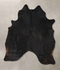 Solid Black X-Large Brazilian Cowhide Rug 7'10