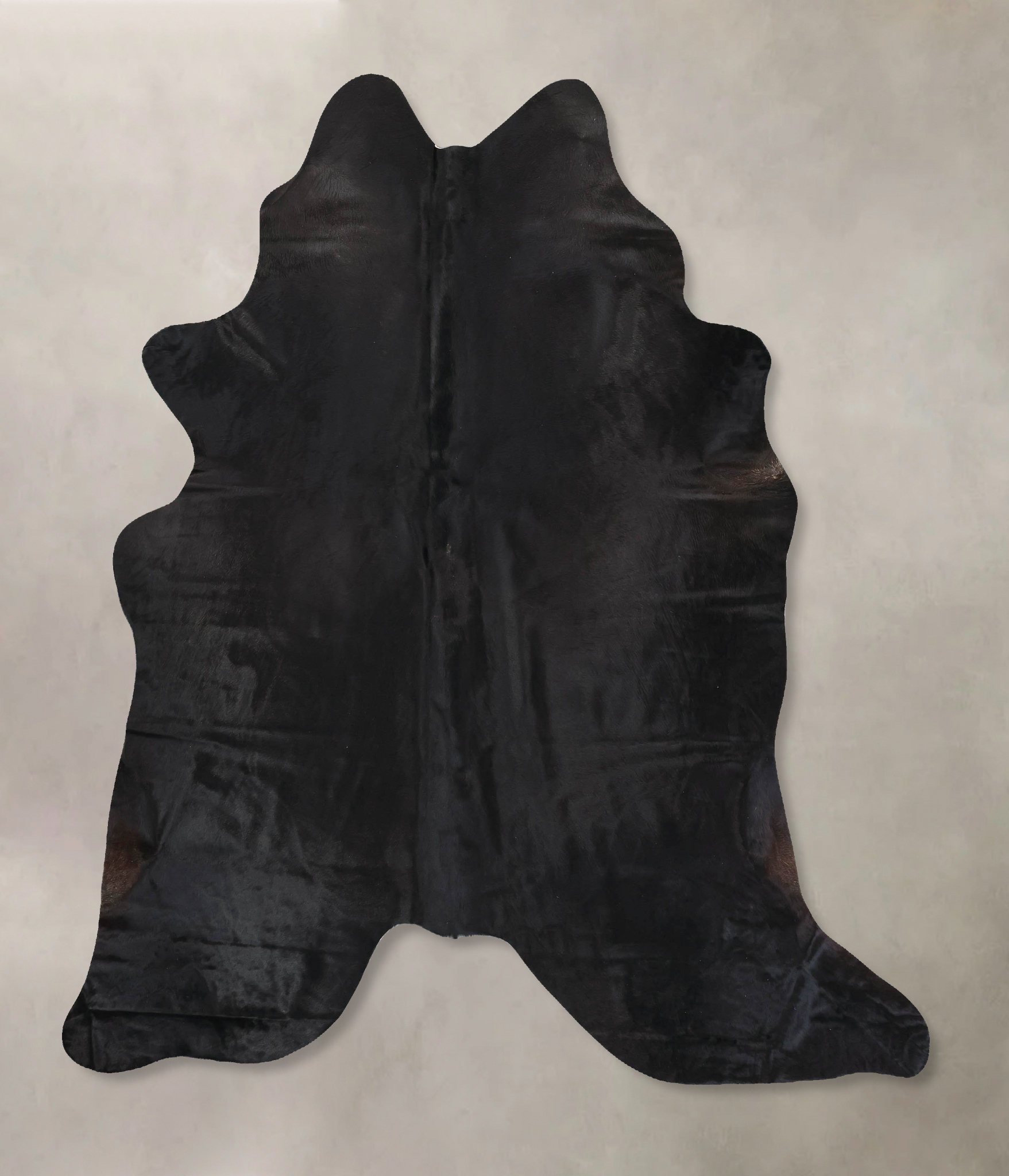 Solid Black Cowhide Rug #B14098