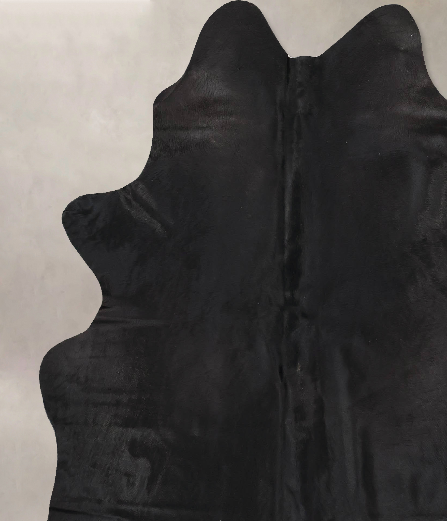 Solid Black Cowhide Rug #B14098