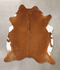 Solid Brown XX-Large Brazilian Cowhide Rug 7'11