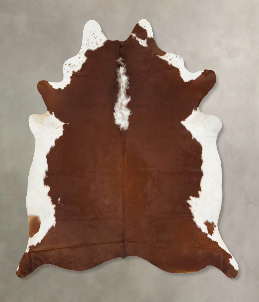 Hereford XX-Large Brazilian Cowhide Rug 8'0"H x 7'1"W #B14115 by Hudson Hides