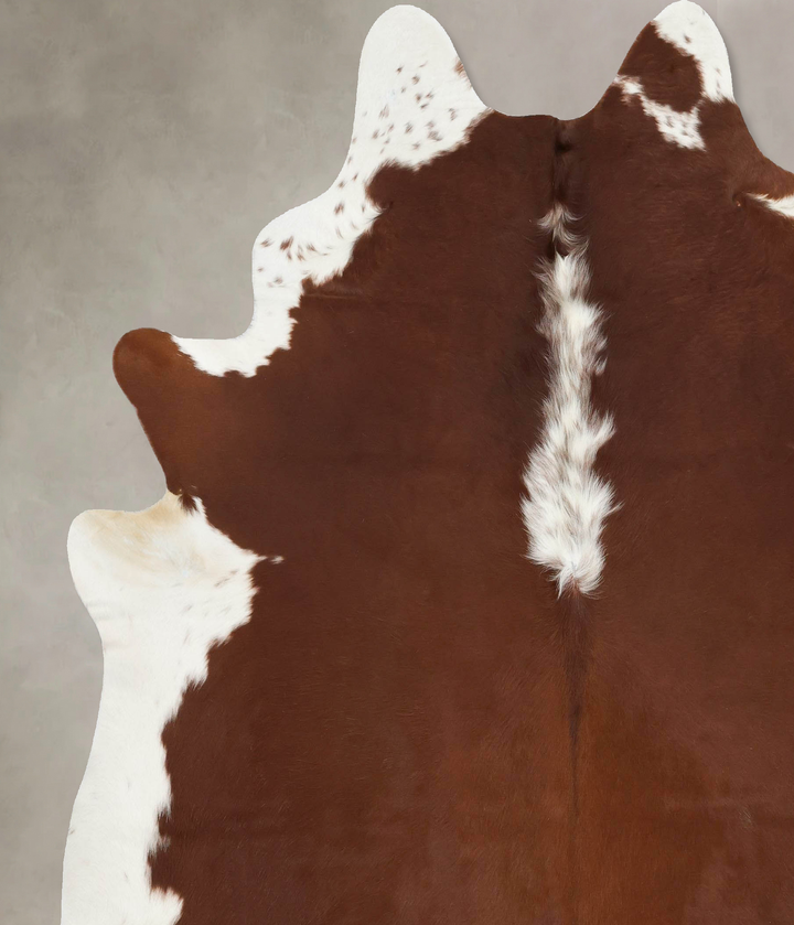 Hereford XX-Large Brazilian Cowhide Rug 8'0"H x 7'1"W #B14115 by Hudson Hides