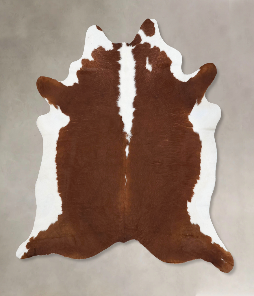 Hereford XX-Large Brazilian Cowhide Rug 8'1"H x 7'5"W #B14116 by Hudson Hides