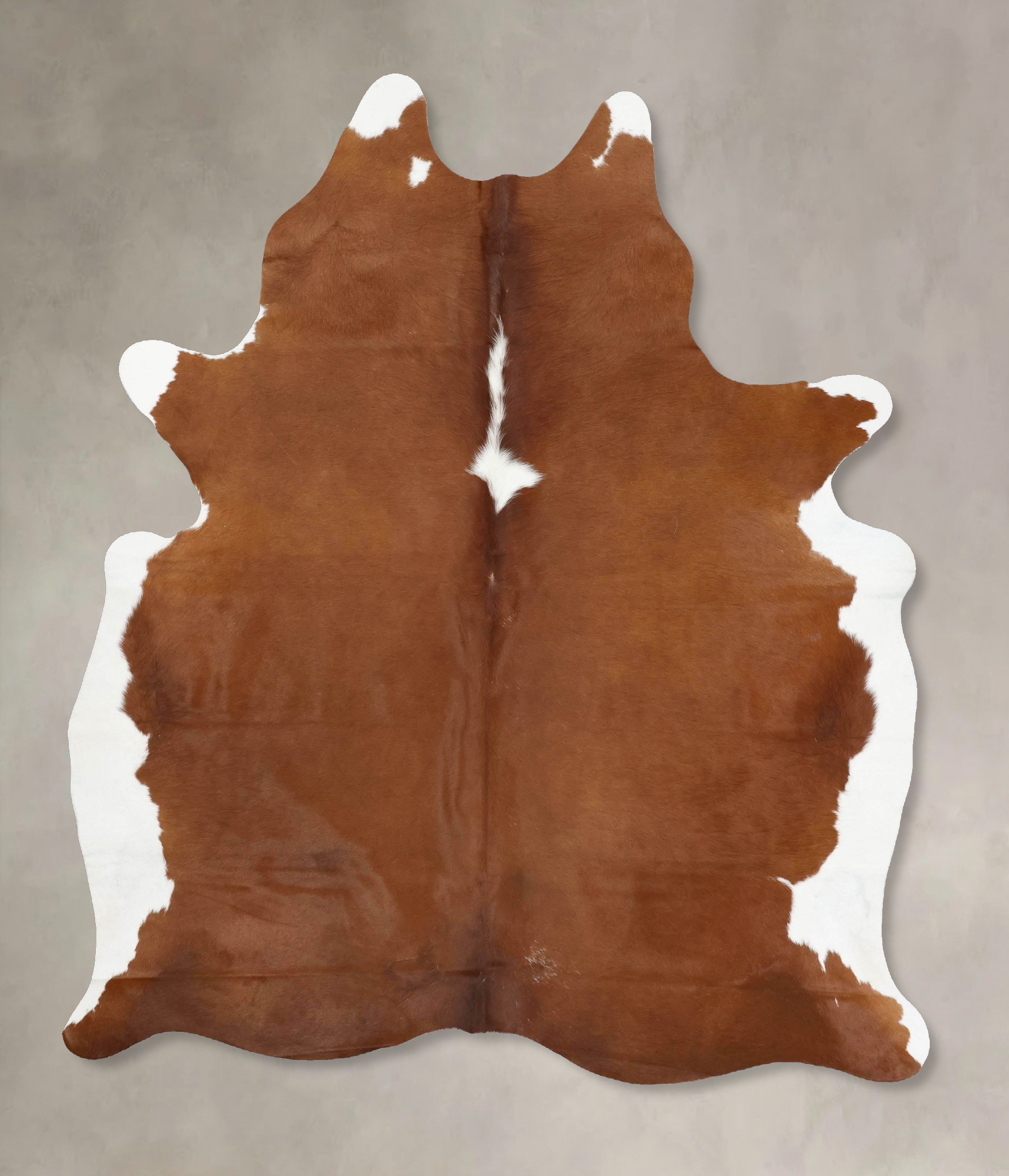 Brown and White Regular Cowhide Rug #B14118