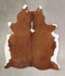 Brown and White Regular X-Large Brazilian Cowhide Rug 7'9