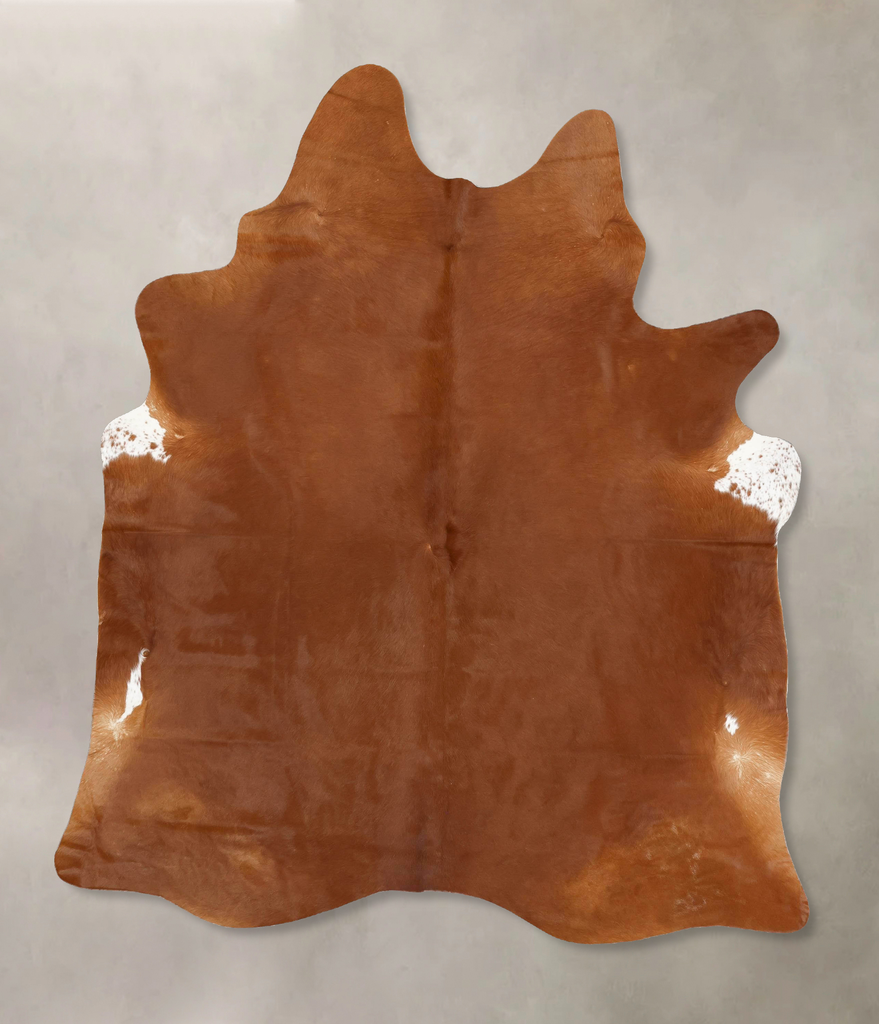 Solid Brown X-Large Brazilian Cowhide Rug 7'8"H x 5'9"W #B14121 by Hudson Hides