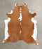 Brown and White Regular XX-Large Brazilian Cowhide Rug 7'11