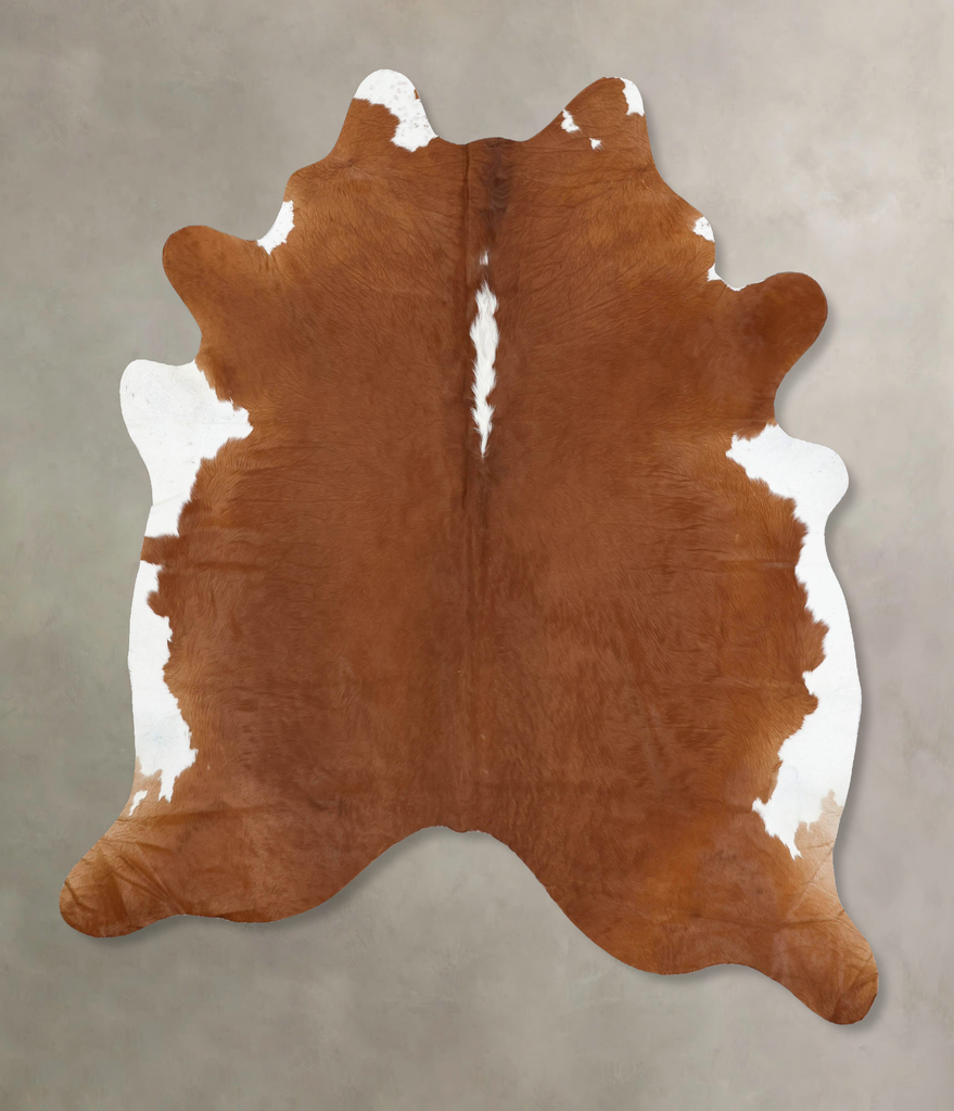 Hereford XX-Large Brazilian Cowhide Rug 7'10"H x 6'11"W #B14134 by Hudson Hides