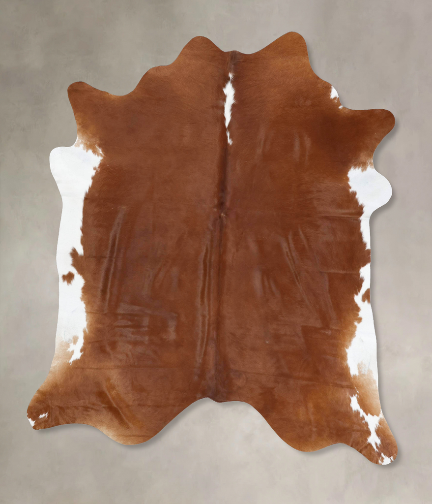 Hereford X-Large Brazilian Cowhide Rug 7'1"H x 6'6"W #B14136 by Hudson Hides
