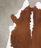 Hereford XX-Large Brazilian Cowhide Rug 7'8"H x 6'10"W #B14138 by Hudson Hides