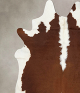 Hereford XX-Large Brazilian Cowhide Rug 8'4"H x 7'1"W #B14145 by Hudson Hides