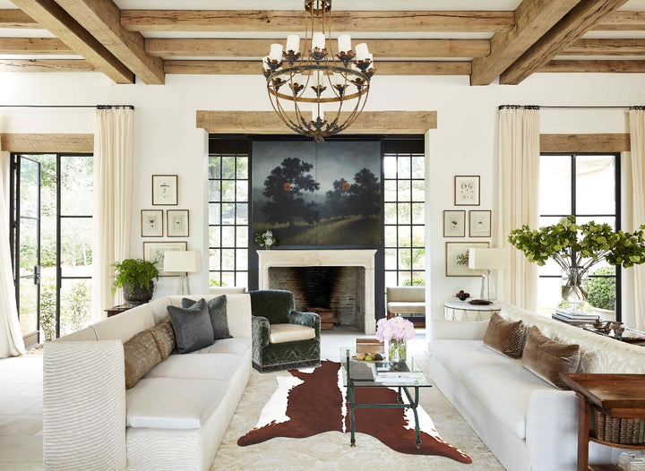 Hereford XX-Large Brazilian Cowhide Rug 7'7"H x 7'0"W #B14152 by Hudson Hides