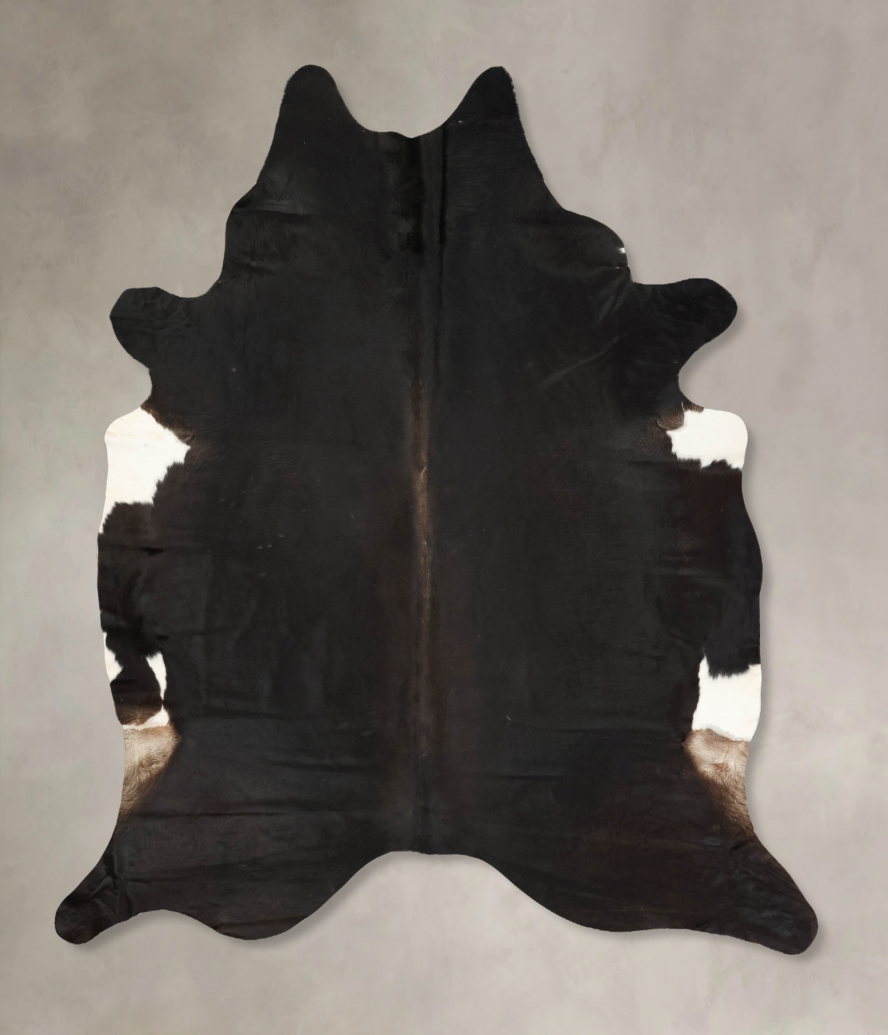 Solid Black Cowhide Rug #B14163