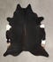 Solid Black XX-Large Brazilian Cowhide Rug 8'9