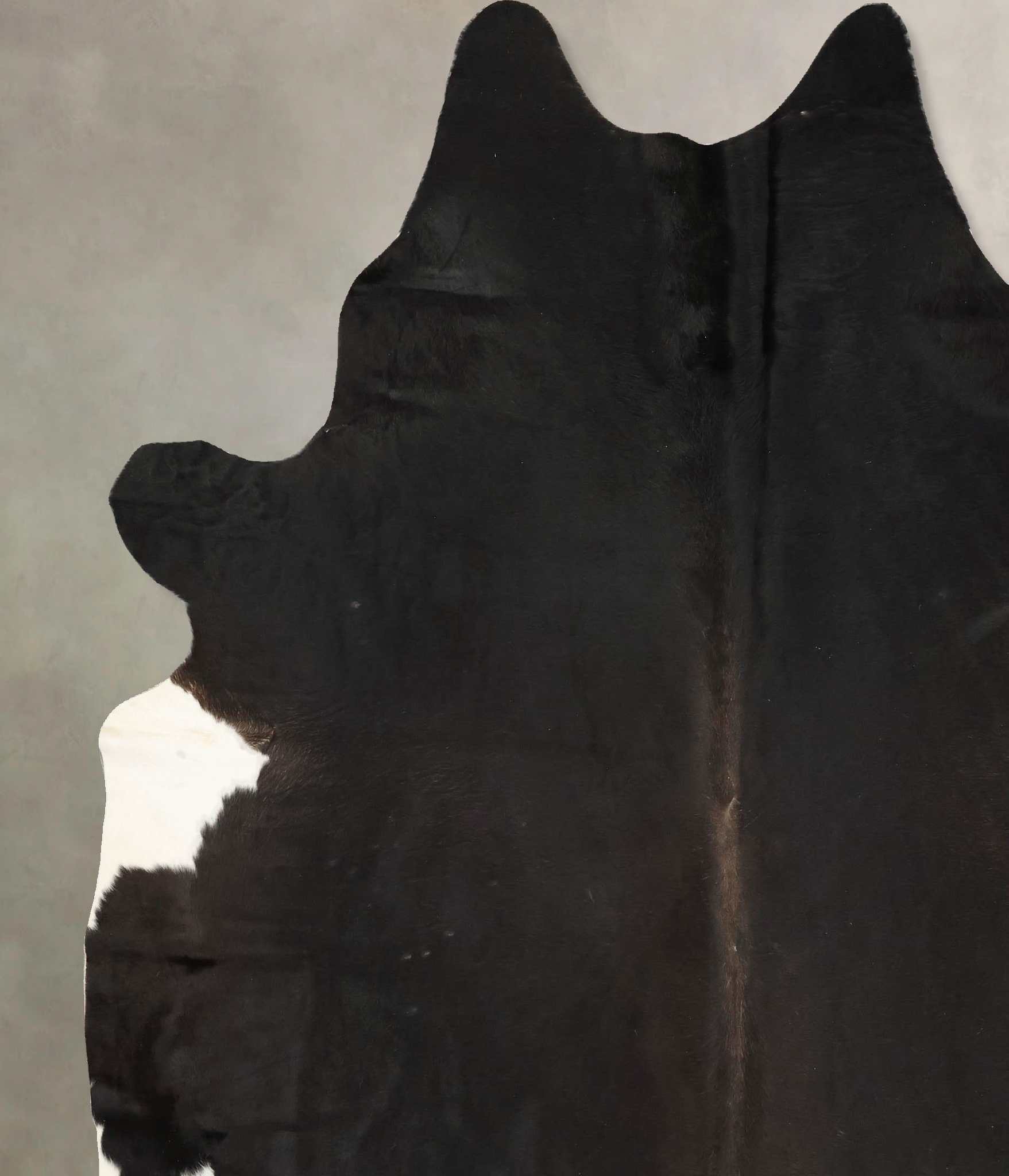 Solid Black Cowhide Rug #B14163
