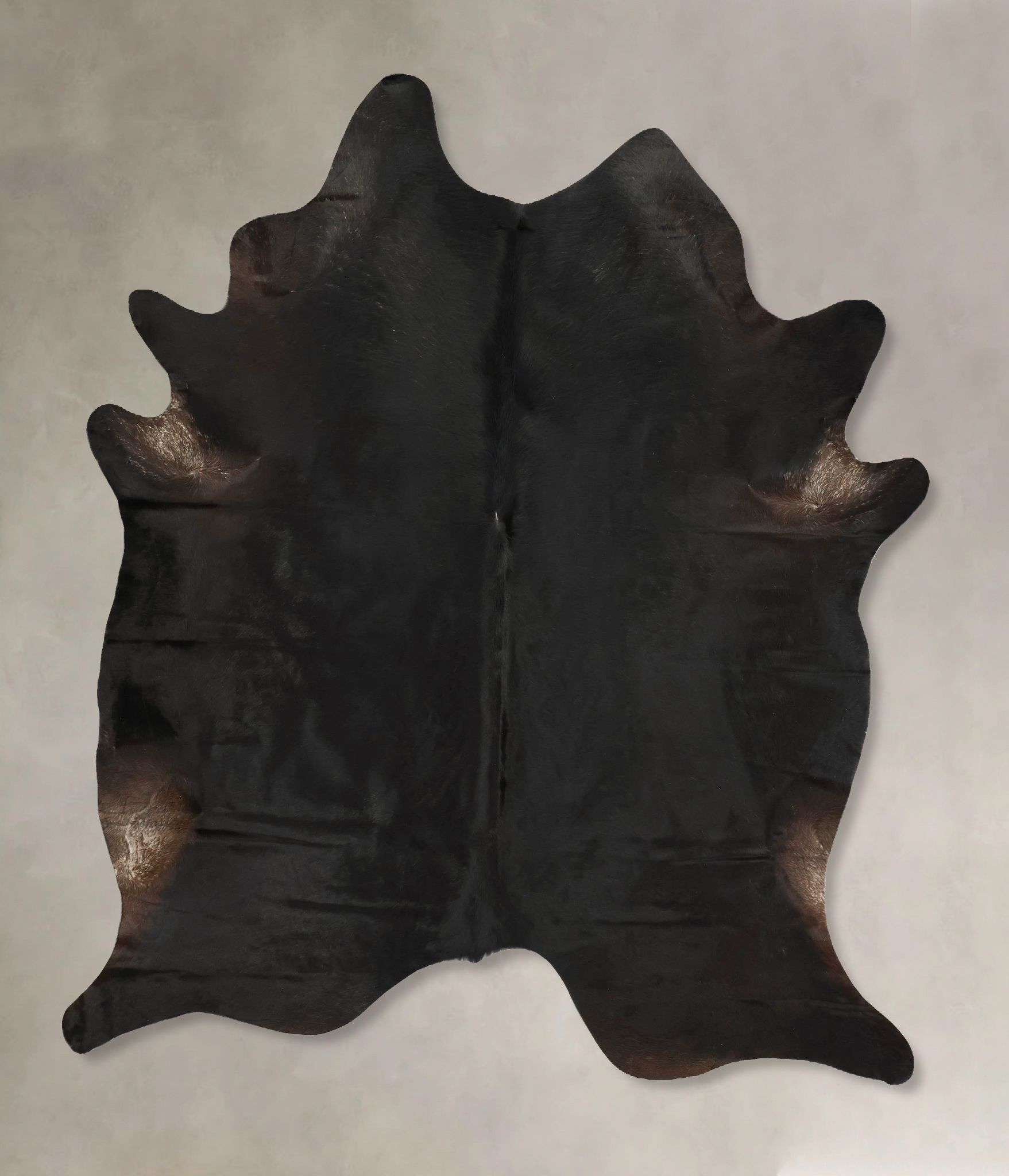 Solid Black Cowhide Rug #B14164