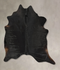 Solid Black X-Large Brazilian Cowhide Rug 7'3