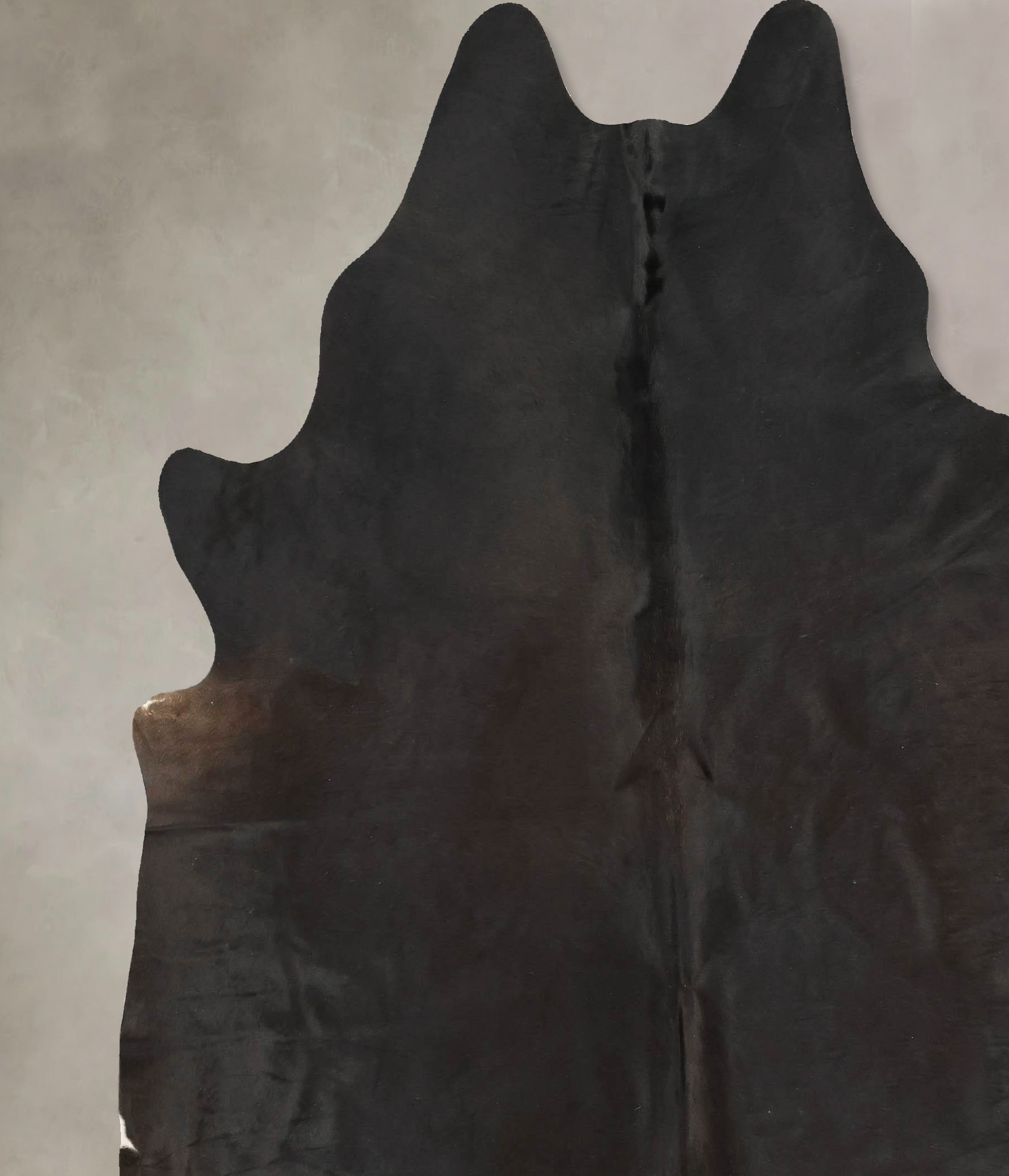 Solid Black Cowhide Rug #B14176