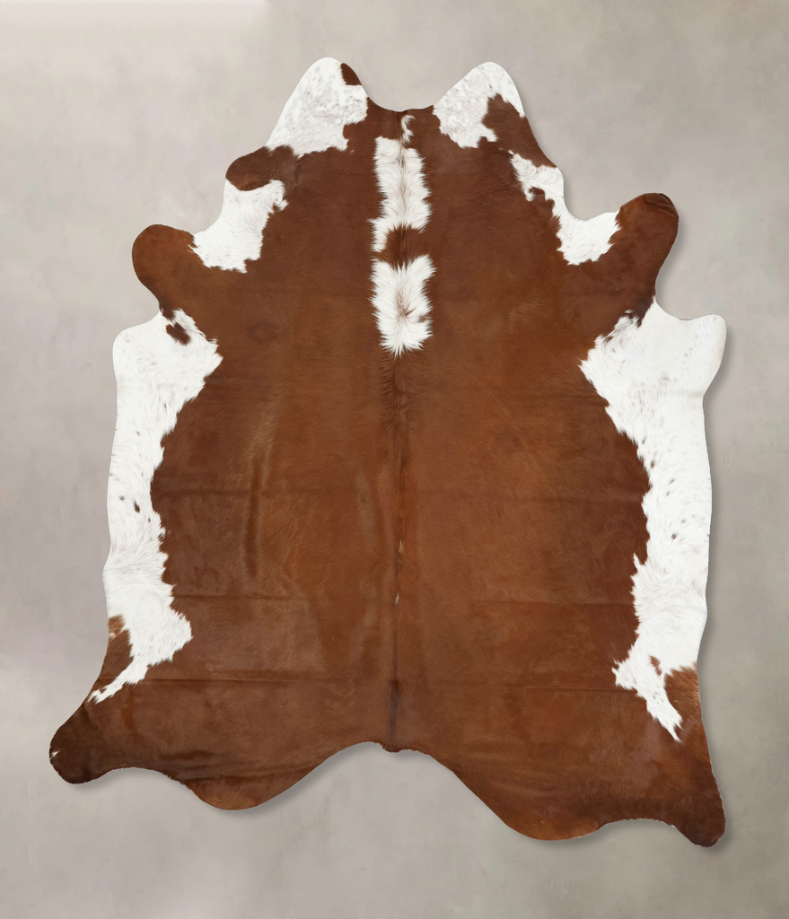 Hereford XX-Large Brazilian Cowhide Rug 8'4"H x 7'1"W #B14184 by Hudson Hides