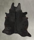 Solid Black X-Large Brazilian Cowhide Rug 7'9"H x 6'5"W #B14187 by Hudson Hides