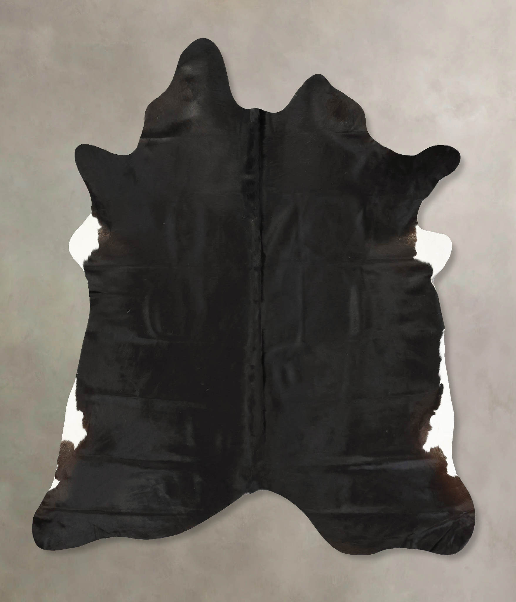 Solid Black Cowhide Rug #B14189