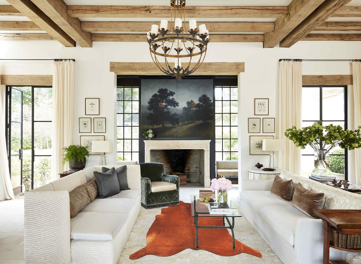 Solid Brown Cowhide Rug #B14191