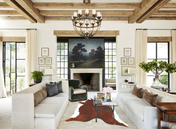 Hereford XX-Large Brazilian Cowhide Rug 8'1"H x 6'10"W #B14197 by Hudson Hides