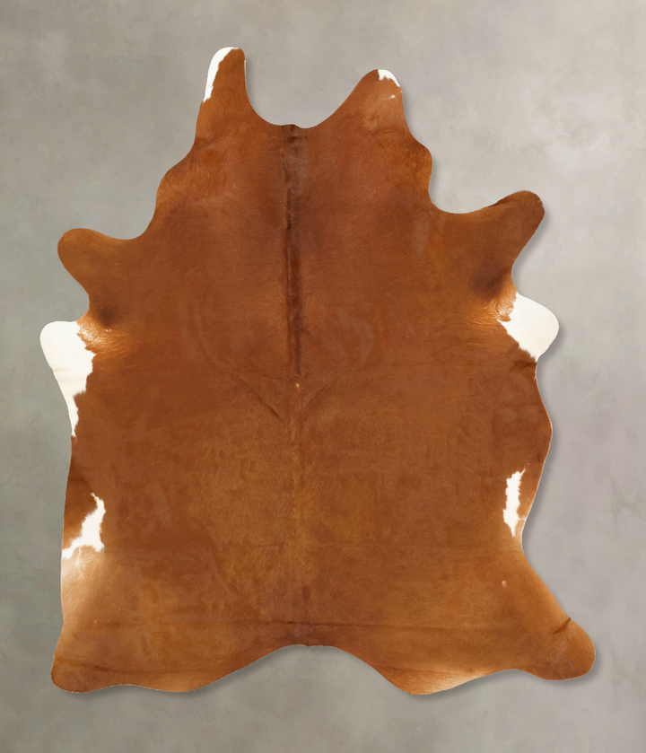 Solid Brown X-Large Brazilian Cowhide Rug 7'8"H x 6'2"W #B14200 by Hudson Hides
