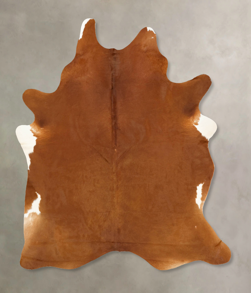 Solid Brown X-Large Brazilian Cowhide Rug 7'8"H x 6'2"W #B14200 by Hudson Hides