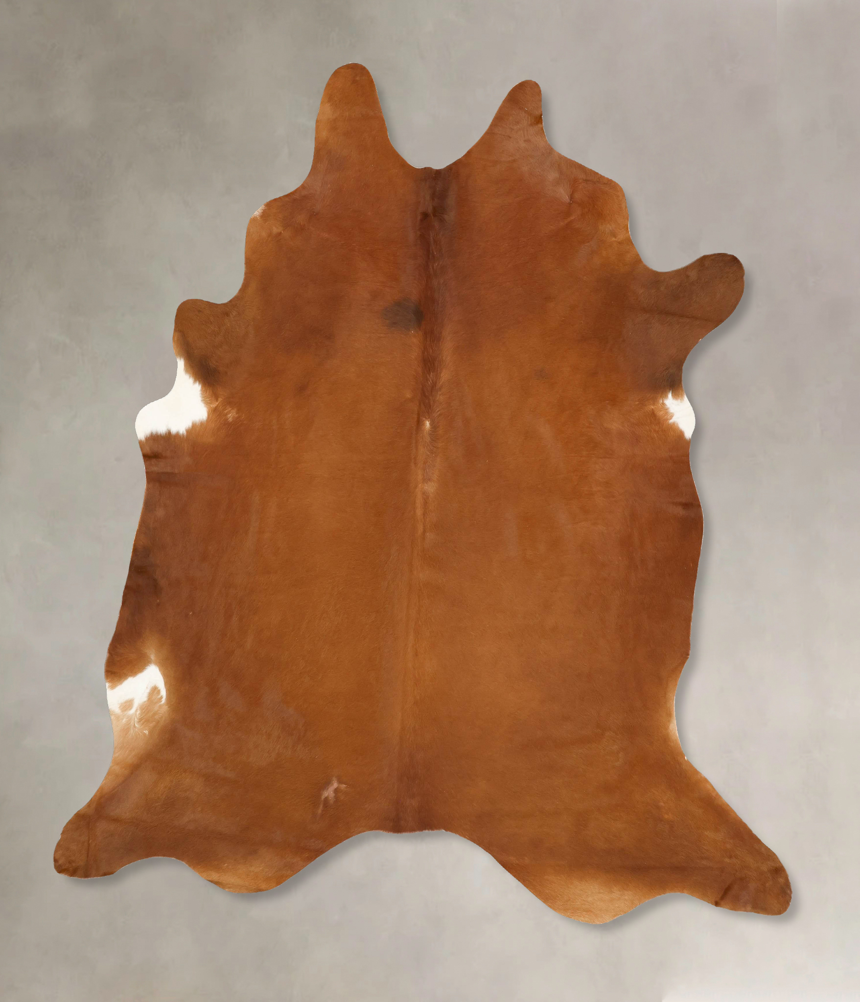Solid Brown Cowhide Rug #B14203
