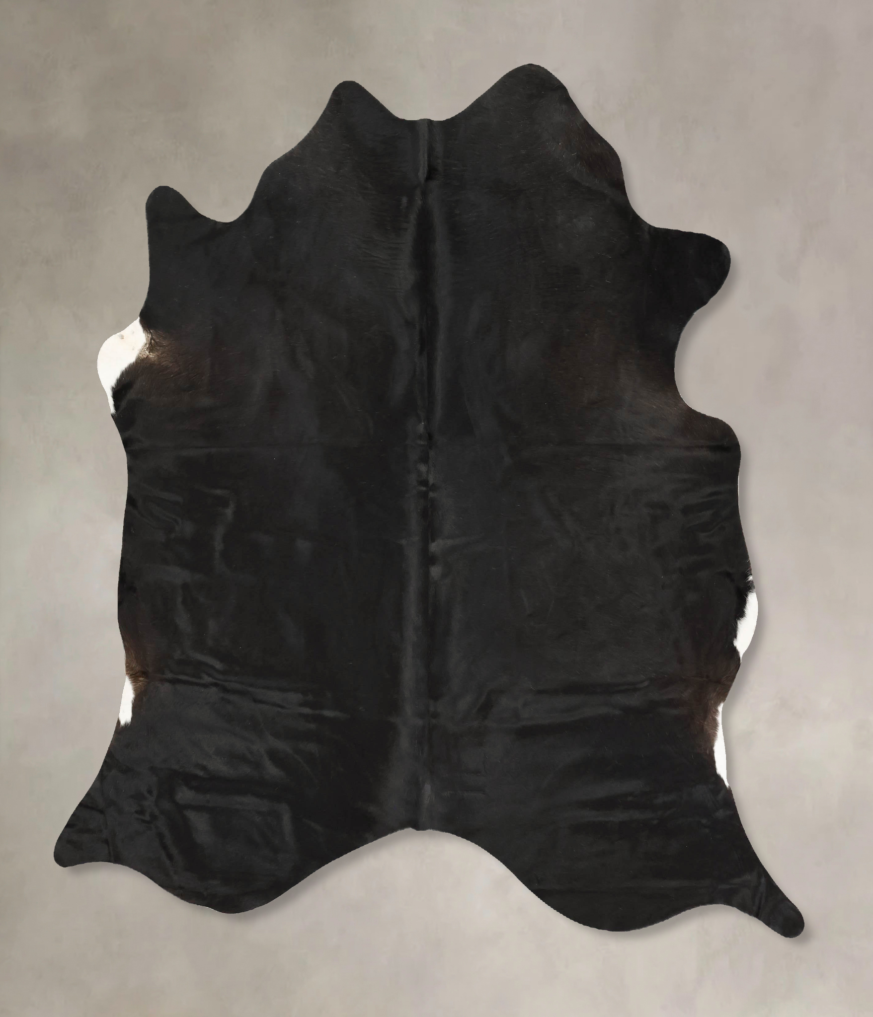 Solid Black Cowhide Rug #B14207