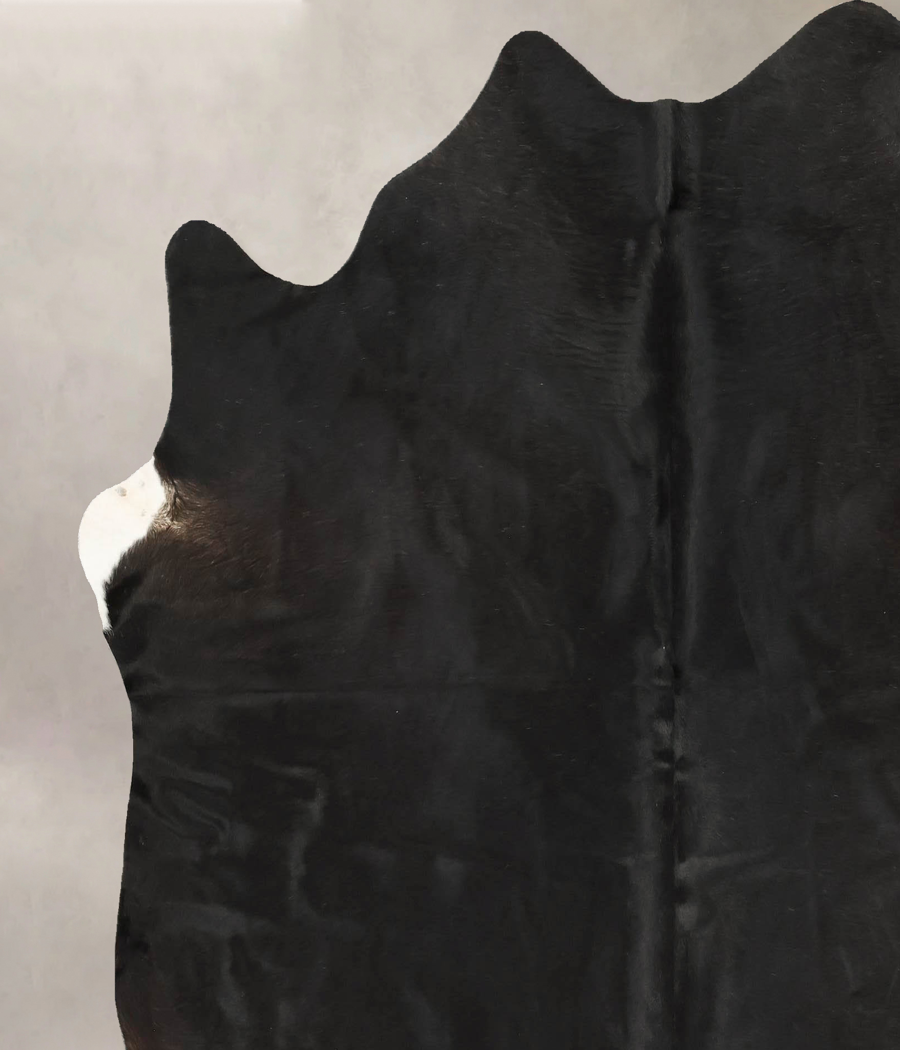 Solid Black Cowhide Rug #B14207
