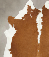 Hereford XX-Large Brazilian Cowhide Rug 7'7"H x 6'10"W #B14213 by Hudson Hides