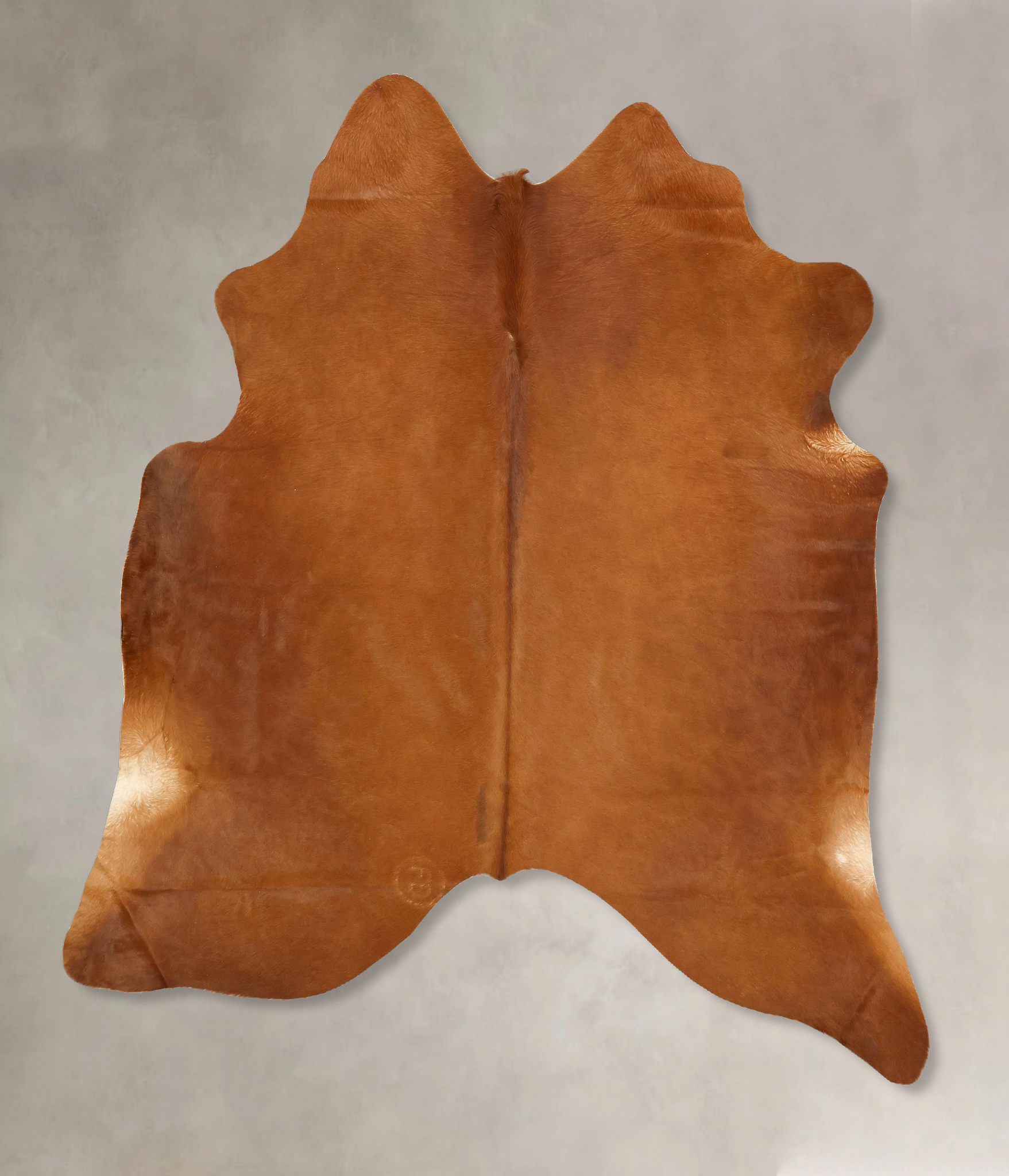 Solid Brown Cowhide Rug #B14220