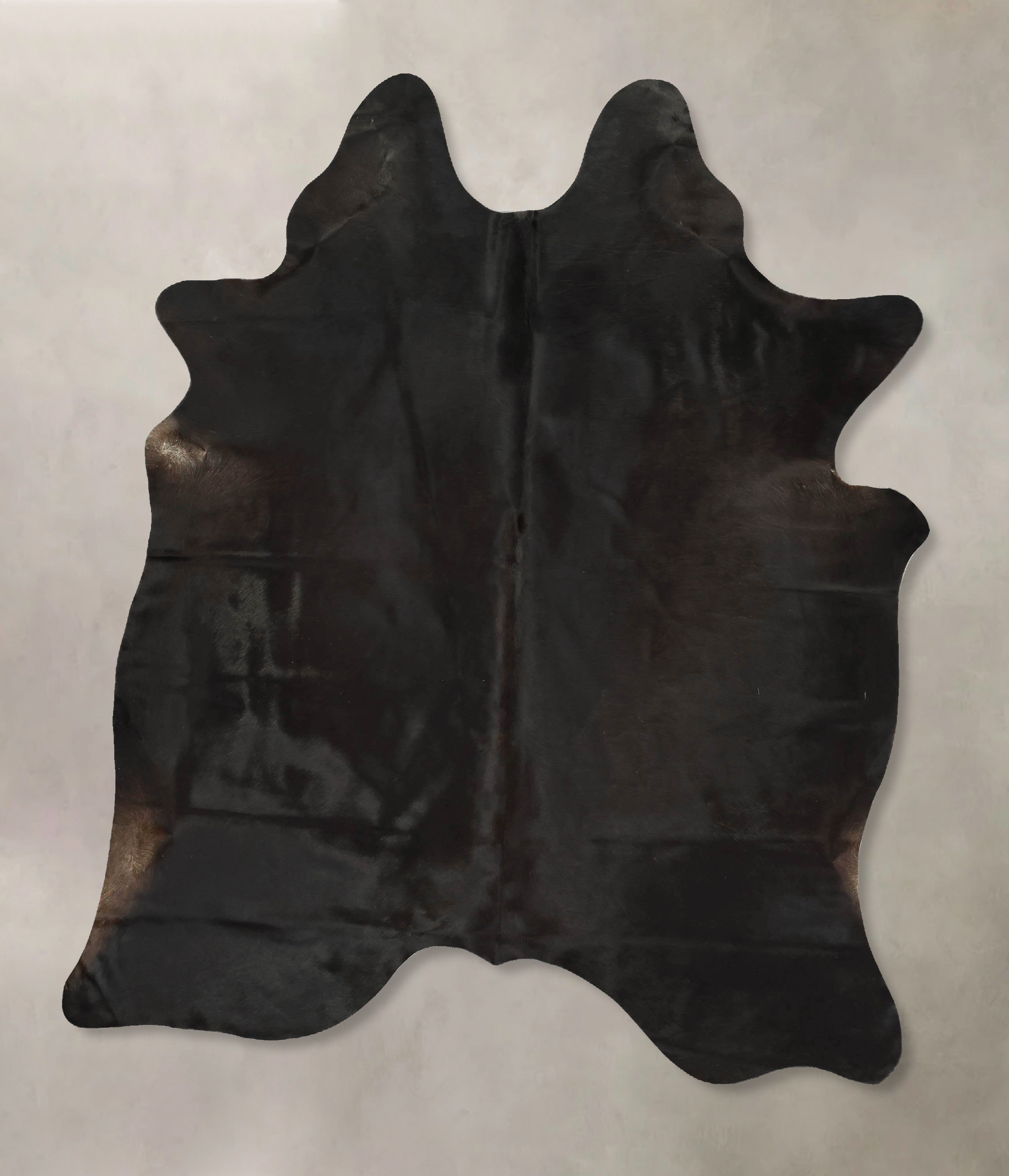 Solid Black Cowhide Rug #B14222