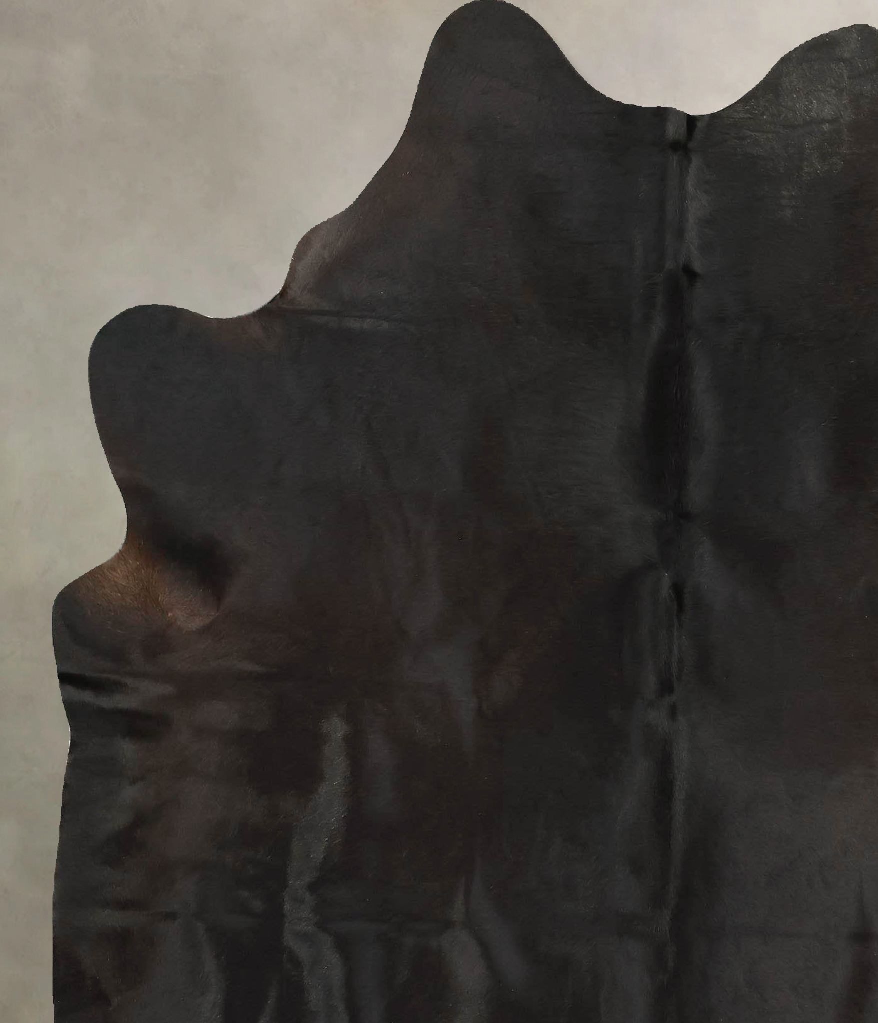 Solid Black Cowhide Rug #B14223